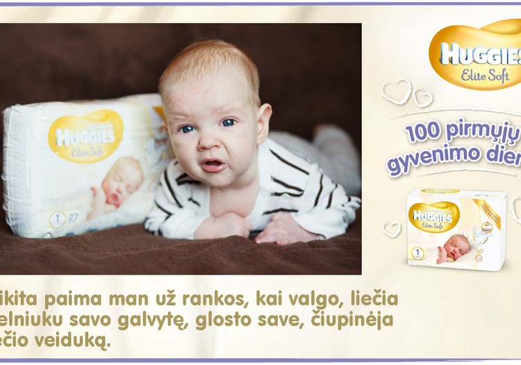 Mažylis auga kartu su Huggies® Elite Soft: 78 diena