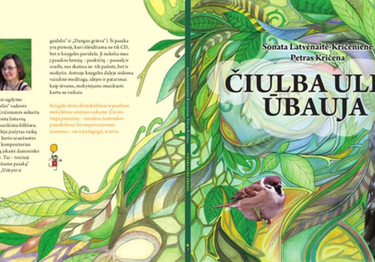 Paukštelius su knygą "Čiulba ulba ūbauja" mokinsis...