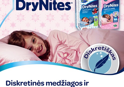 Drėgmę sugeriančios kelnaitės DryNites® - vaikams, kurie pabunda šlapioje lovoje