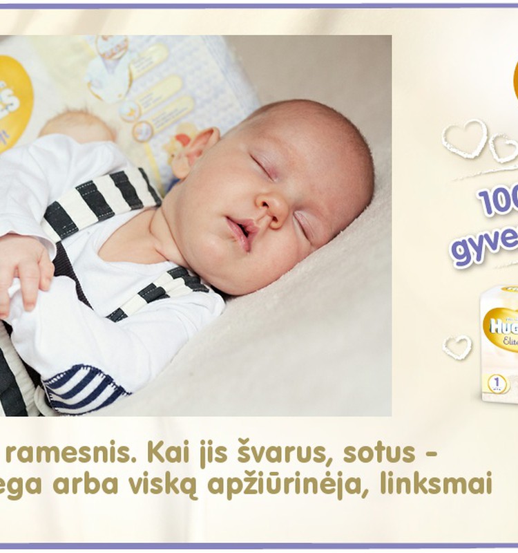 Mažylis auga kartu su Huggies® Elite Soft: 56 diena
