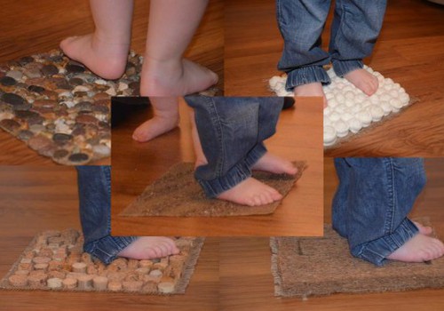 Mankštinkime mažylių pėdutes... ant specialių kilimėlių