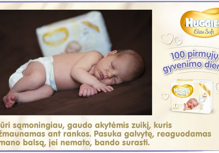 Mažylis auga kartu su Huggies® Elite Soft: 19 diena