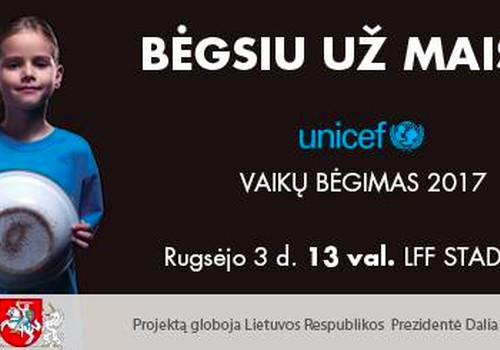 Dalyvaukite "Unicef vaikų bėgime 2017" - rugsėjo 3 d.