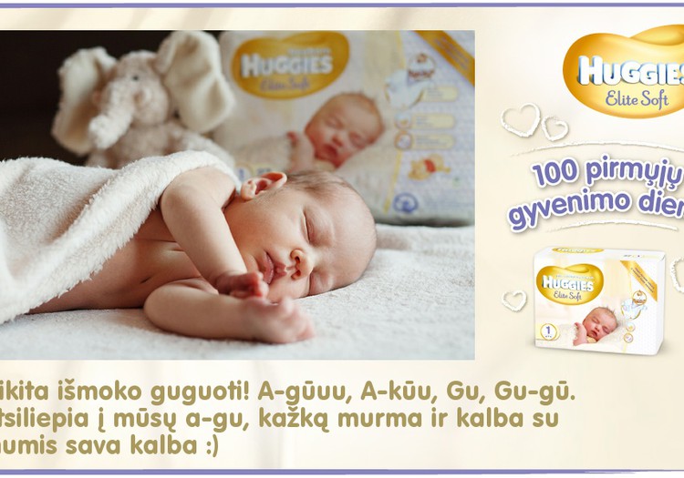 Mažylis auga kartu su Huggies® Elite Soft: 22 diena