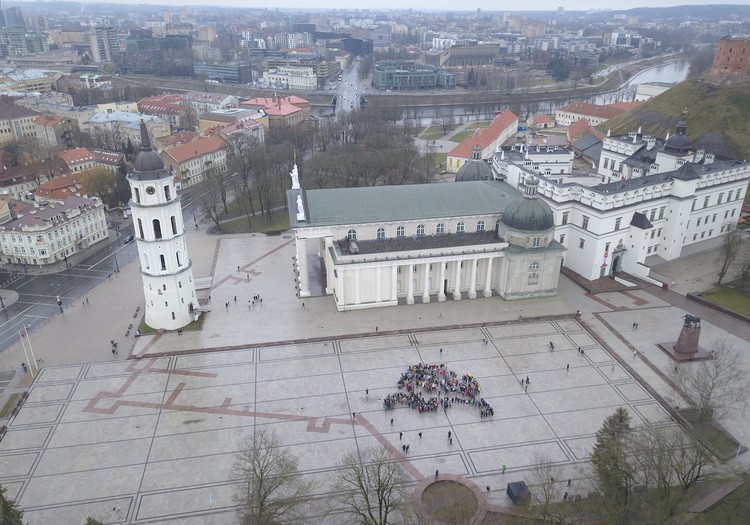 Unikali dovana Lietuvai – rekordu tapti pretenduojantis iš žmonių sudarytas Vytis