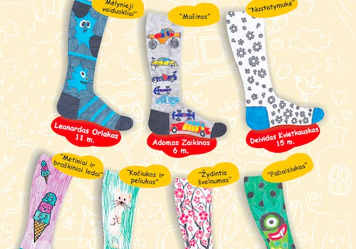 Paaiškėjo, kokia bus 10-oji vaikų pieštų kojinių kolekcija