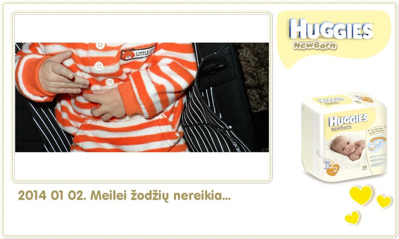 Hubertas auga kartu su Huggies ® Newborn: 13 gyvenimo diena