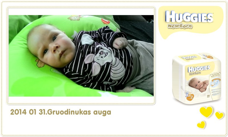 Hubertas auga kartu su Huggies ® Newborn: 41 gyvenimo diena