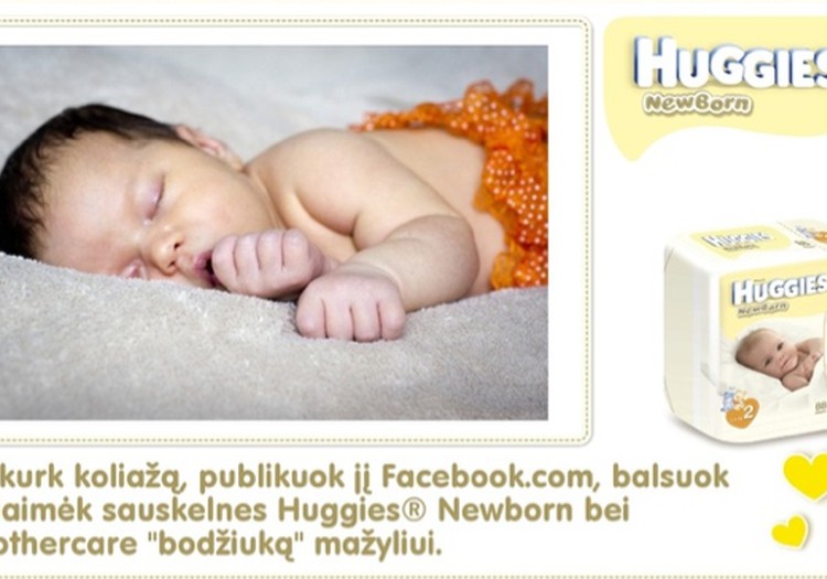 Paskutinė diena kurti savo naujagimio koliažą ir laimėti Huggies® Newborn bei pirmą smėlinuką!