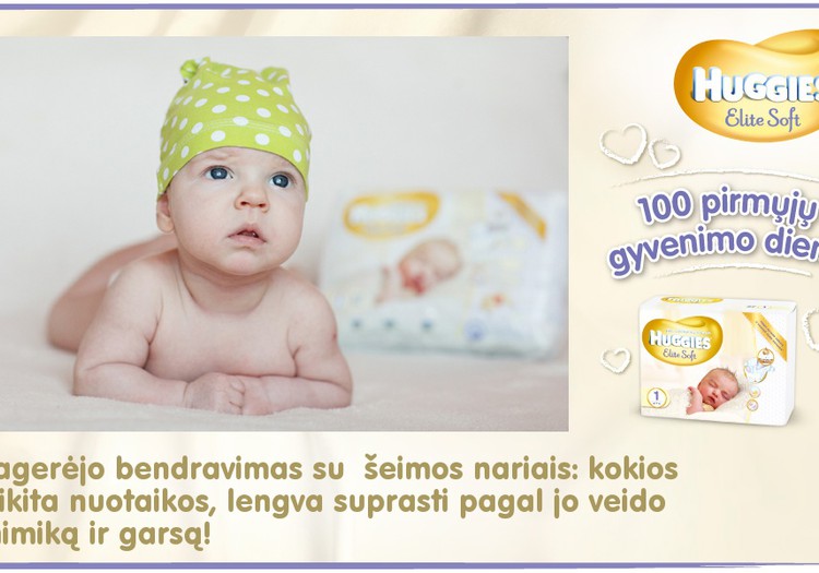 Mažylis auga kartu su Huggies® Elite Soft: 68 diena