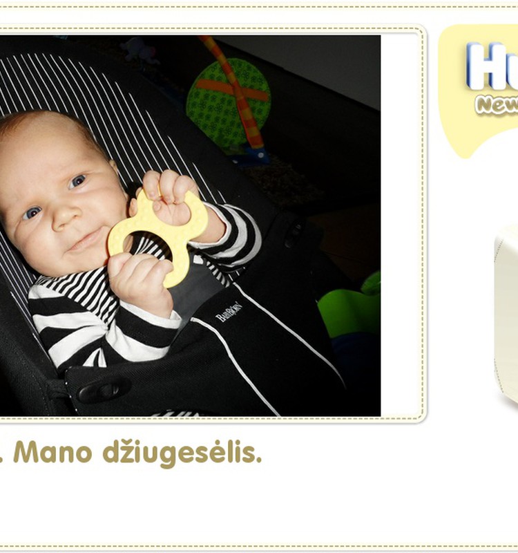 Hubertas auga kartu su Huggies ® Newborn: 65 gyvenimo diena