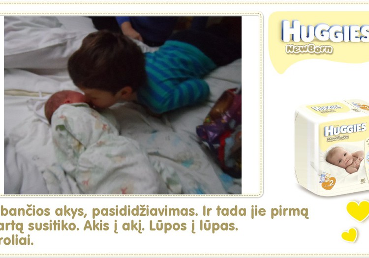 Hubertas auga kartu su Huggies ® Newborn: 3 gyvenimo diena