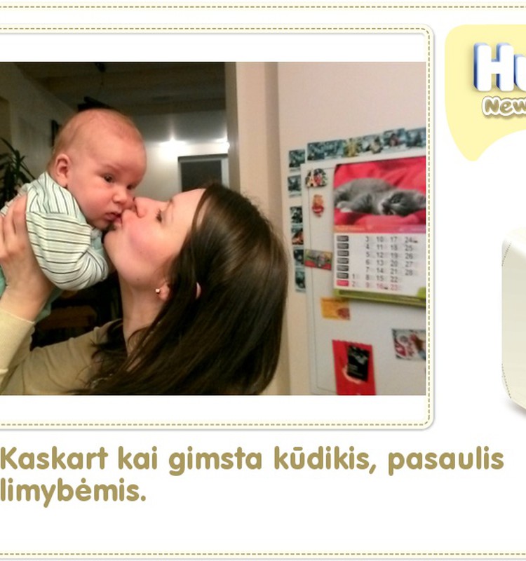 Hubertas auga kartu su Huggies ® Newborn: 52 gyvenimo diena