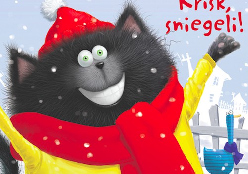 Laimėk knygą "Katinėlis Juodis. Krisk, sniegeli!"