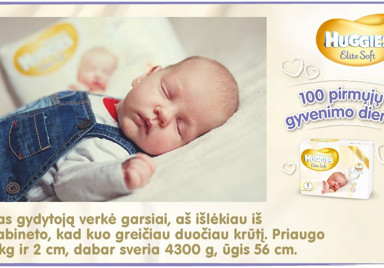 Mažylis auga kartu su Huggies® Elite Soft: 33 diena