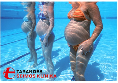 Tarandės klinikos baseine - užsiėmimai nėščiosioms