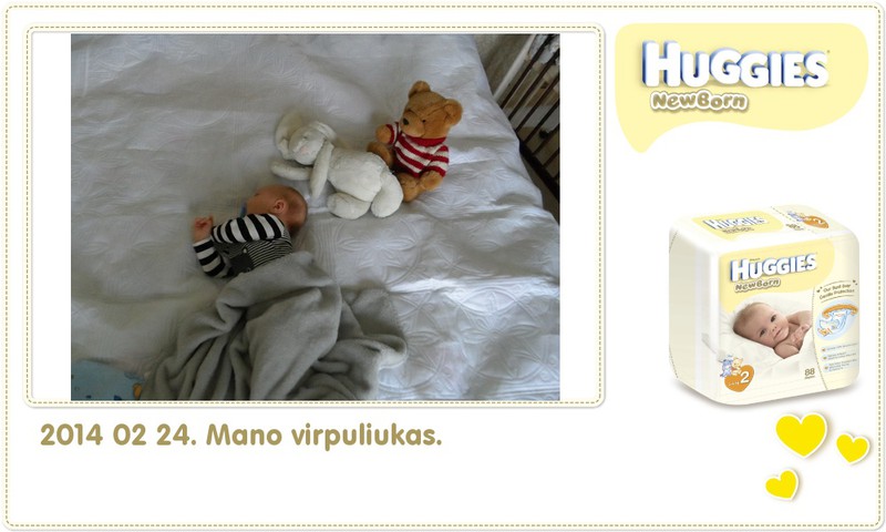 Hubertas auga kartu su Huggies ® Newborn:66 gyvenimo diena