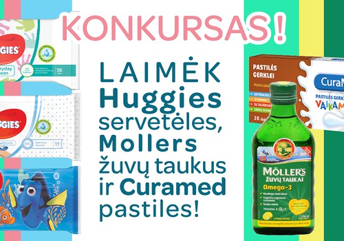 Konkursas Facebooke: Laimėk HUGGIES® drėgnas servetėles + kitų dovanų!