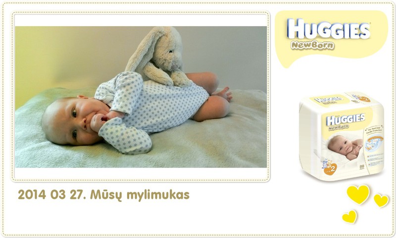 Hubertas auga kartu su Huggies ® Newborn: 96gyvenimo diena