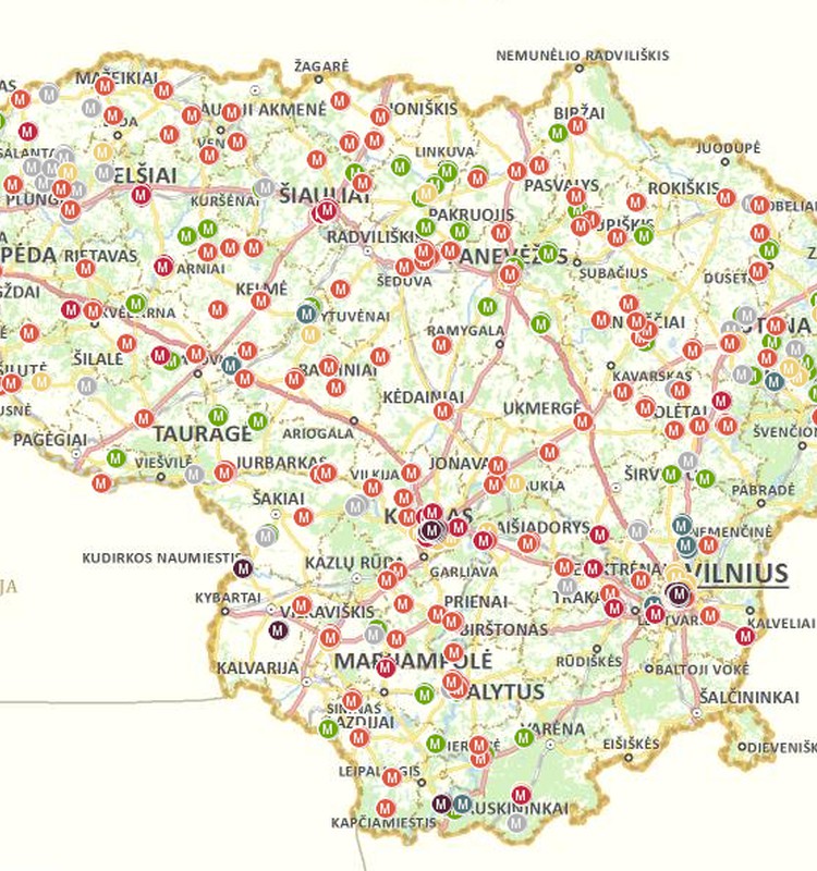 Interaktyvus muziejų žemėlapis - surask kur apsilankyti