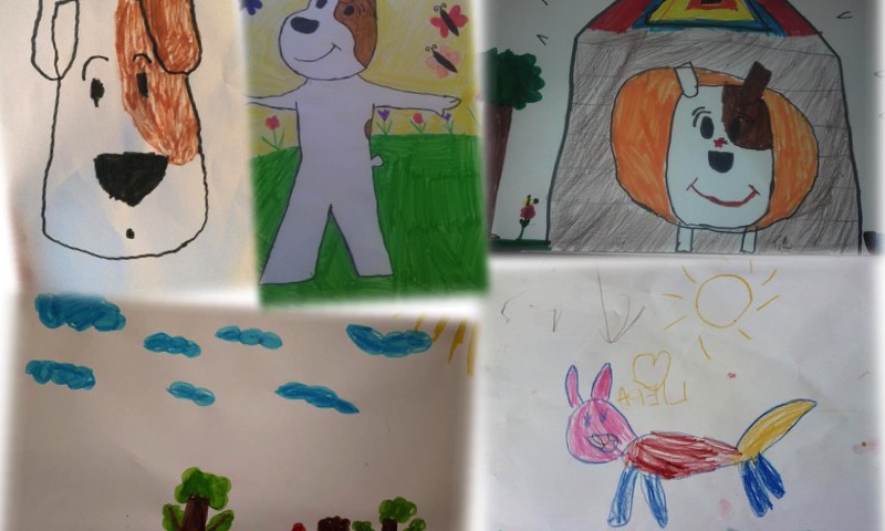 Vaikai piešia Reksą arba kas laimi knygą "Reksiuko istorijos"