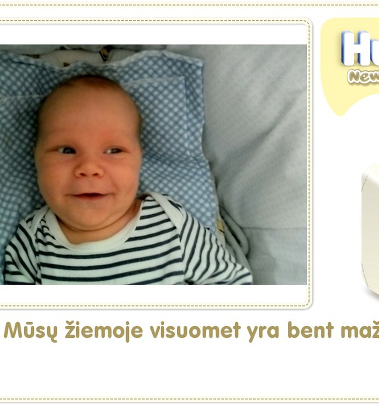 Hubertas auga kartu su Huggies ® Newborn: 39 gyvenimo diena