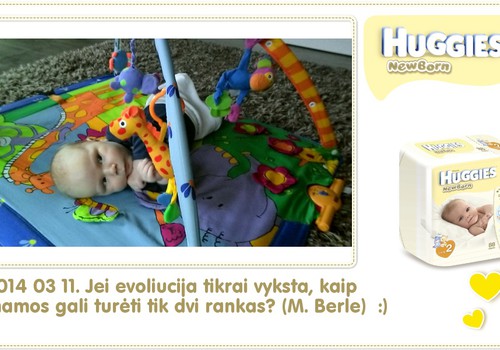 Hubertas auga kartu su Huggies ® Newborn: 80 gyvenimo diena