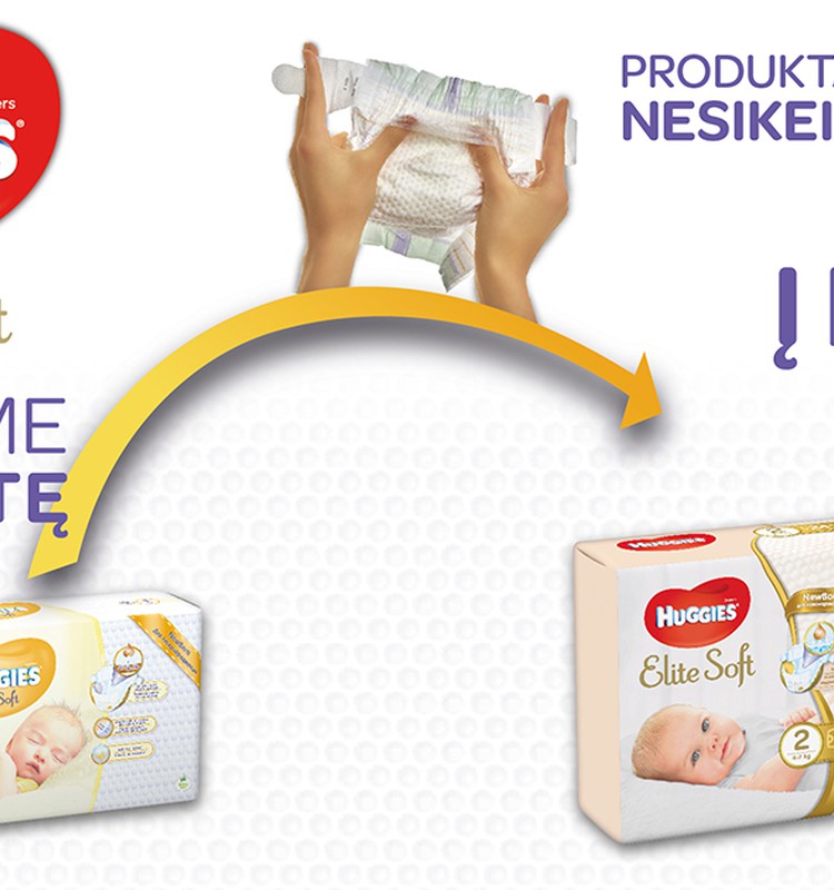 NAUJOVĖ! Huggies@ Elite Soft sauskelnės naujagimiams pakeitė pakuotės dizainą! +VIDEO