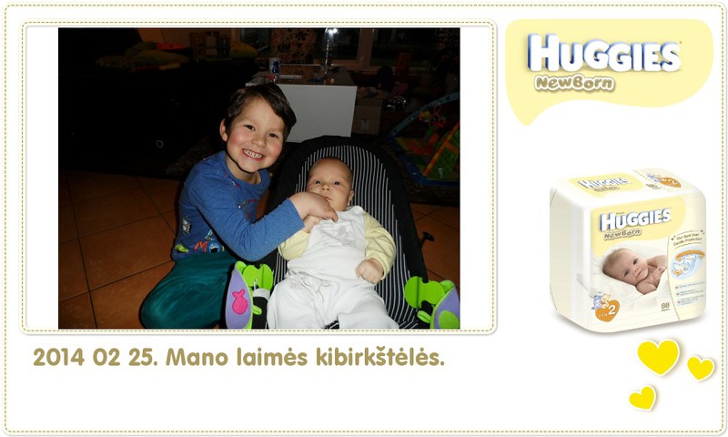 Hubertas auga kartu su Huggies ® Newborn: 67 gyvenimo diena