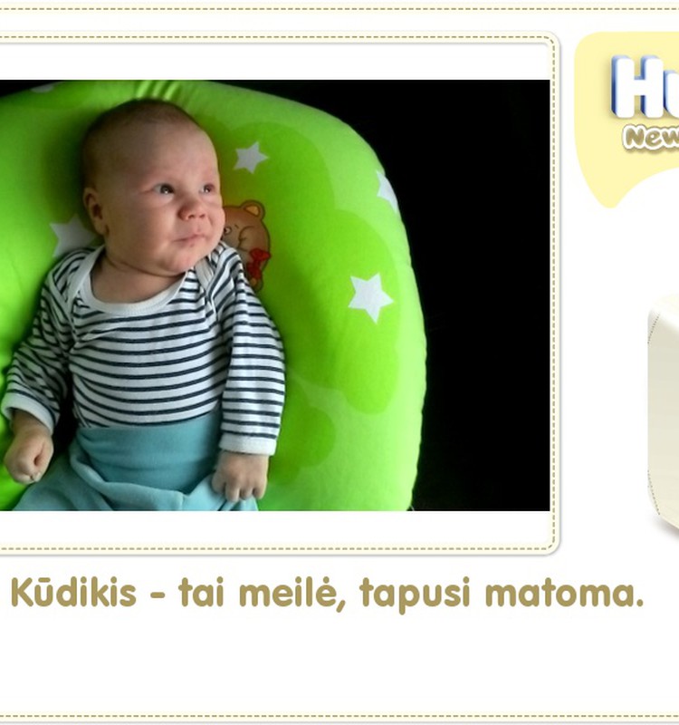 Hubertas auga kartu su Huggies ® Newborn: 51 gyvenimo diena