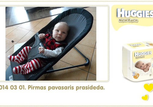 Hubertas auga kartu su Huggies ® Newborn: 70 gyvenimo diena