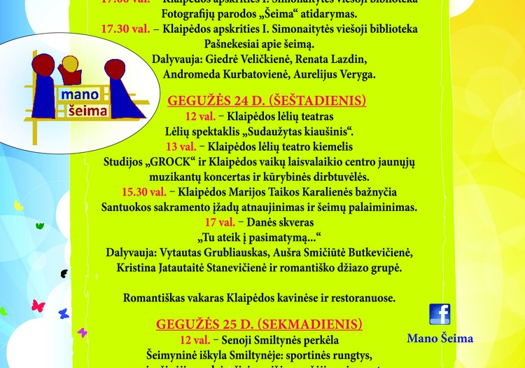 Savaitgalį laukia Šeimos diena Klaipėdoje!