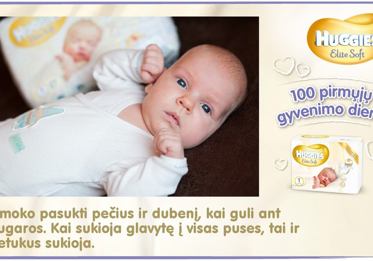 Mažylis auga kartu su Huggies® Elite Soft: 55 diena