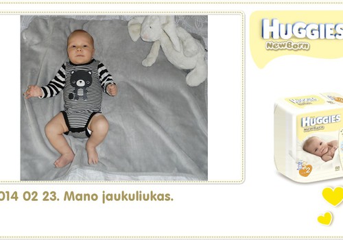 Hubertas auga kartu su Huggies ® Newborn: 64 gyvenimo diena