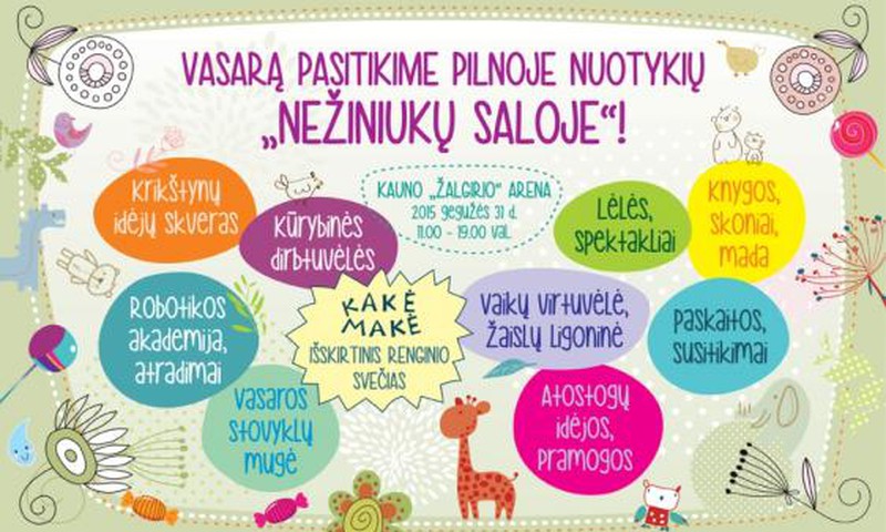 Kaune sekmadienį vaikus kviečia "Nežiniukų sala"