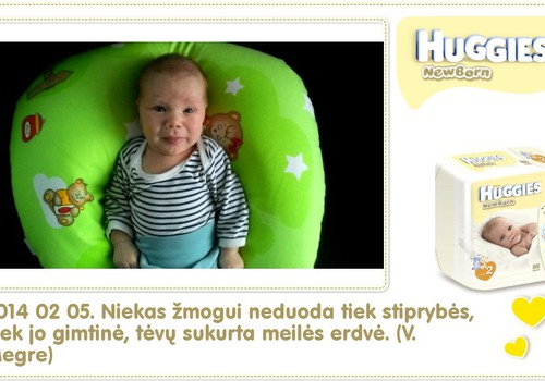 Hubertas auga kartu su Huggies ® Newborn: 46 gyvenimo diena