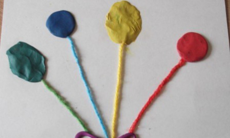 Darbelis su vaikais: plastilino balionėliai