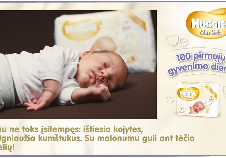 Mažylis auga kartu su Huggies® Elite Soft: 14 diena