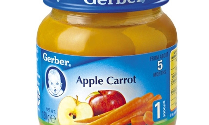 GERBER tyrelės: obuolių ir morkų bei obuolių ir persikų 