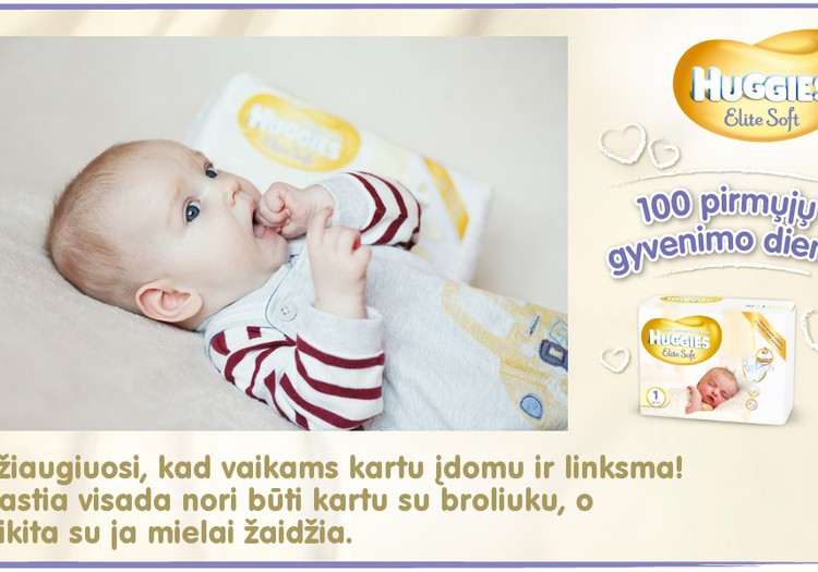 Mažylis auga kartu su Huggies® Elite Soft: 82 diena