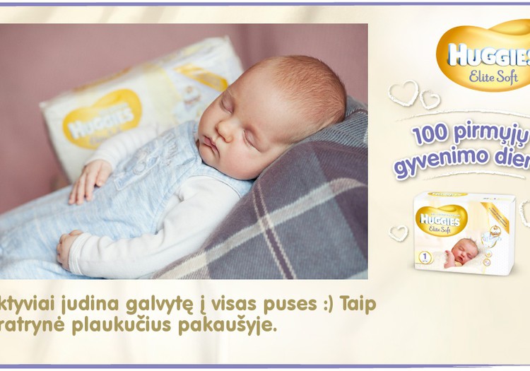 Mažylis auga kartu su Huggies® Elite Soft: 54 diena