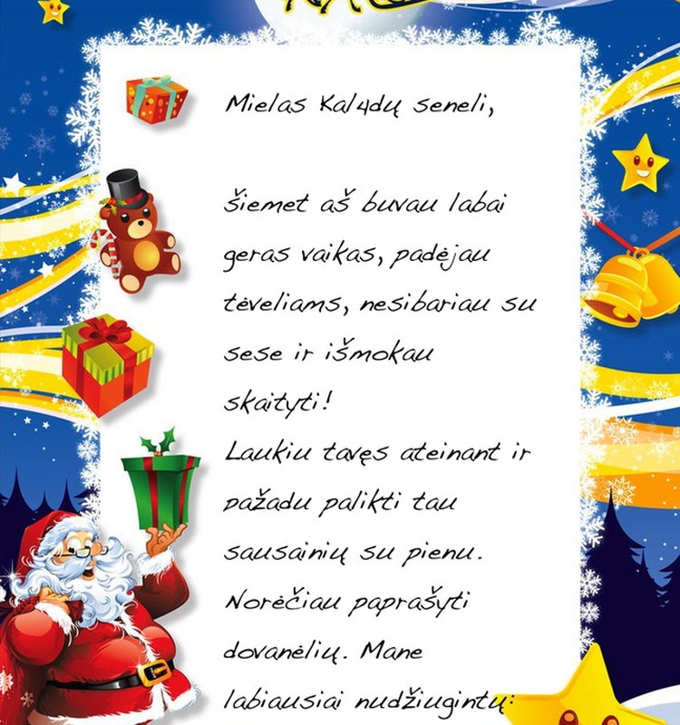 Ar jau išsiuntėte su vaikais laišką Kalėdų seniui?