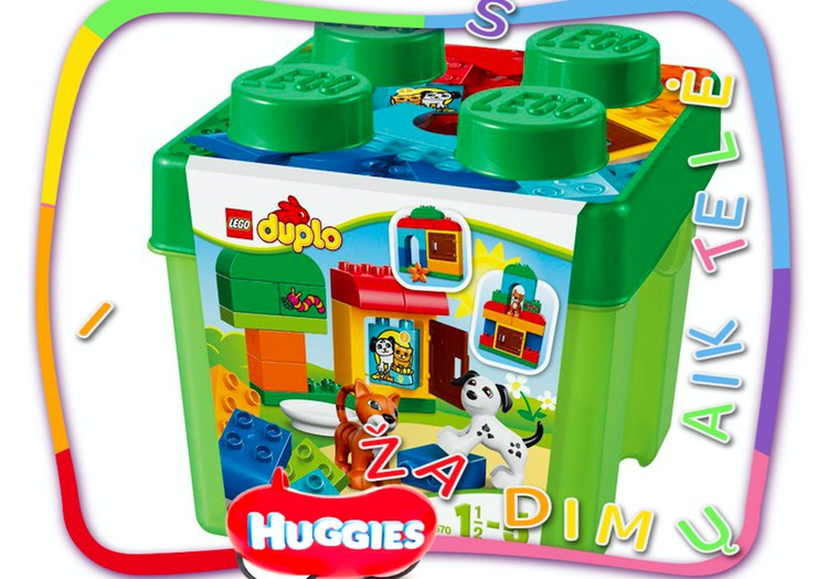 Papasakok, kada mažylis ėmė šypsotis/sėdėti/vaikščioti - ir laimėk originalų Lego Duplo kaladėlių kibirėlį!
