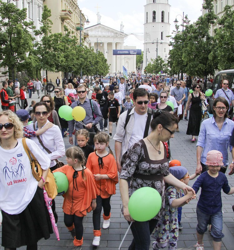 Sekmadienį Gedimino prospektu žygiuos ŠEIMOS