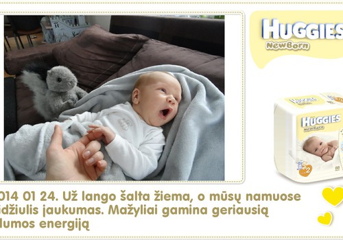 Hubertas auga kartu su Huggies ® Newborn: 36 gyvenimo diena