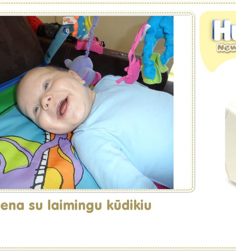 Hubertas auga kartu su Huggies ® Newborn: 85 gyvenimo diena