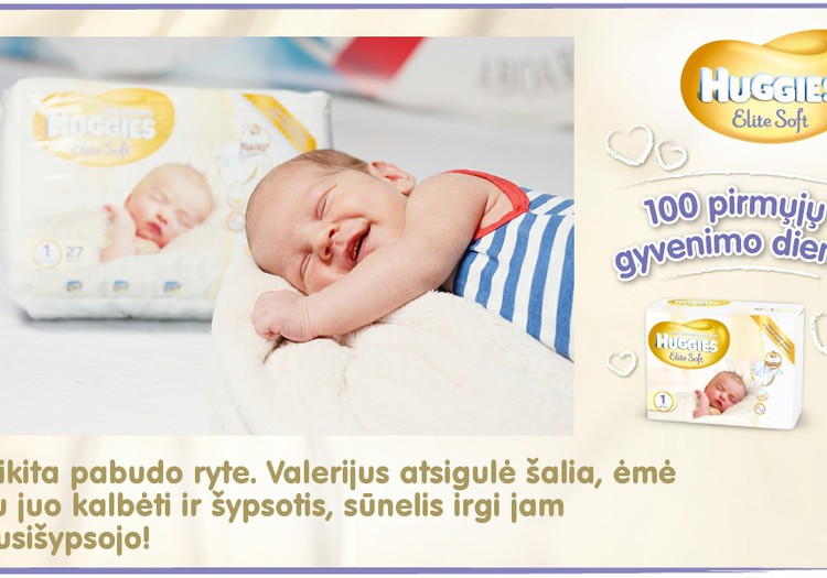 Mažylis auga kartu su Huggies® Elite Soft: 23 diena