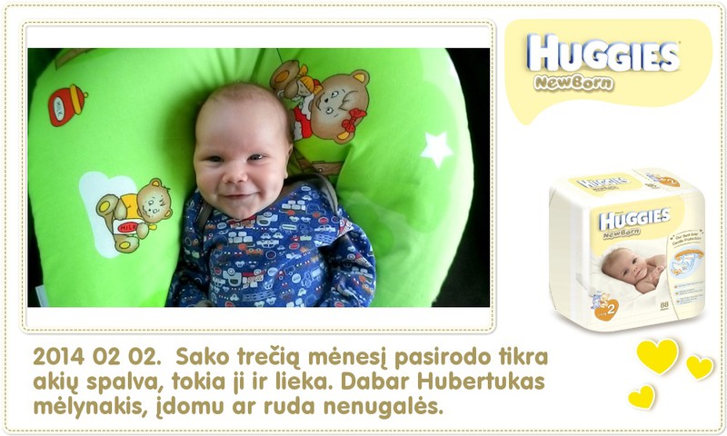 Hubertas auga kartu su Huggies ® Newborn: 42 gyvenimo diena