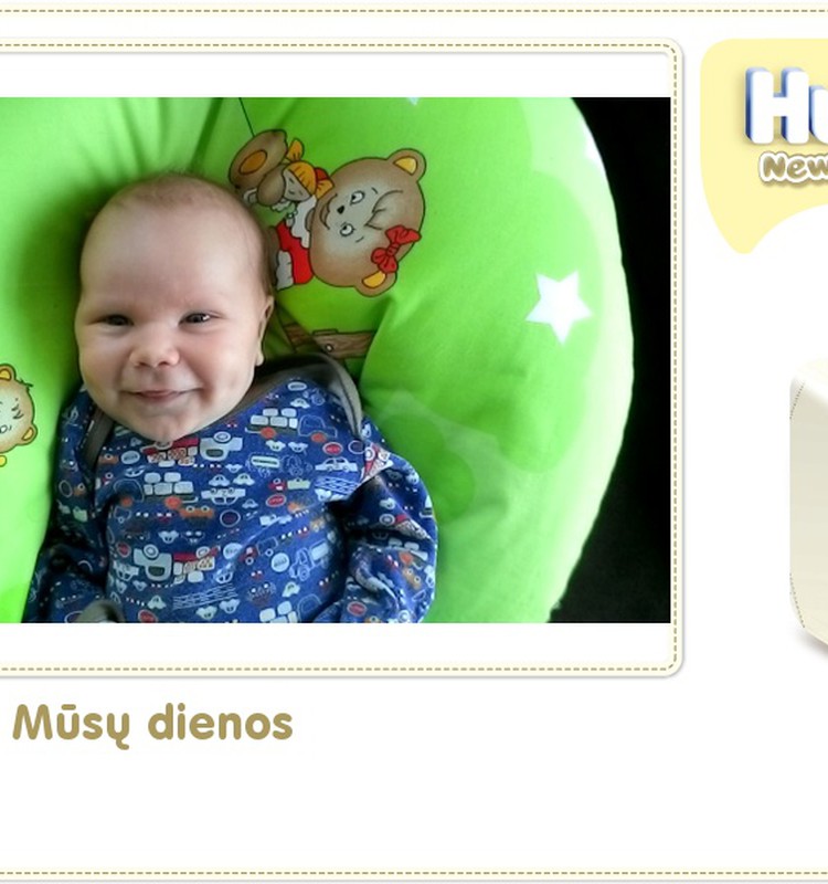 Hubertas auga kartu su Huggies ® Newborn: 42 gyvenimo diena