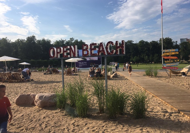 Open beach Vilniuje